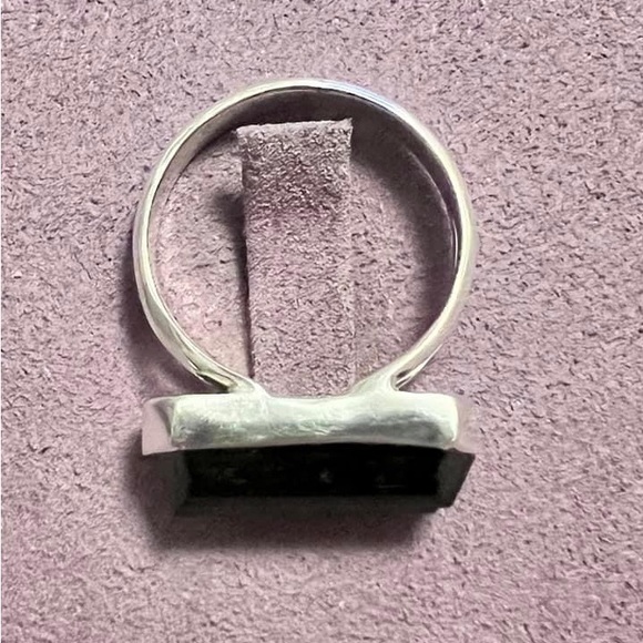 *SOLD LOCALLY* Sterling Silver Black Tourmaline Point Ring - Picture 3 of 5
